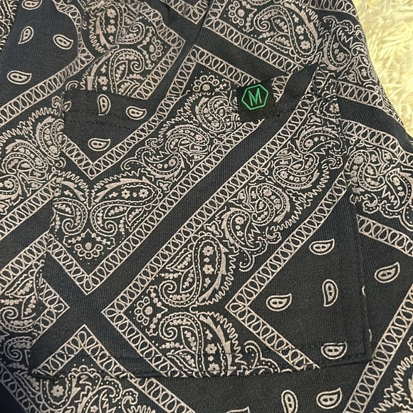 30% off w ♥️ MP MEN'S BANDANA FLEECE JOGGER PANTS S retro  pockets NWT #36 - Picture 4 of 13